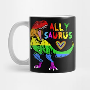 Allysaurus LGBT  Dinosaur  Flag Ally LGBT Pride Mug